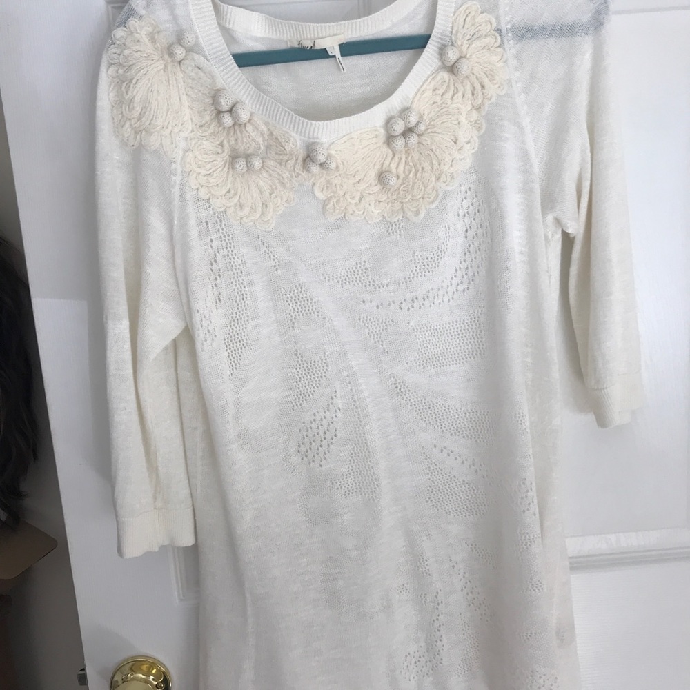 Anthropologie Cream Tunic